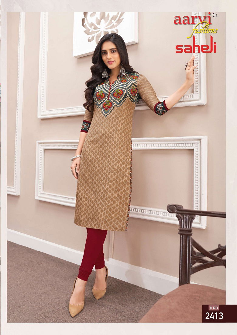 Aarvi Saheli 14 Daily Wear Designer Wholesale Kurti Collection